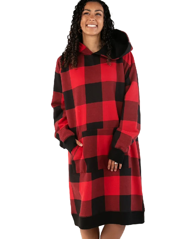 Red Plaid Sleep Hoodie