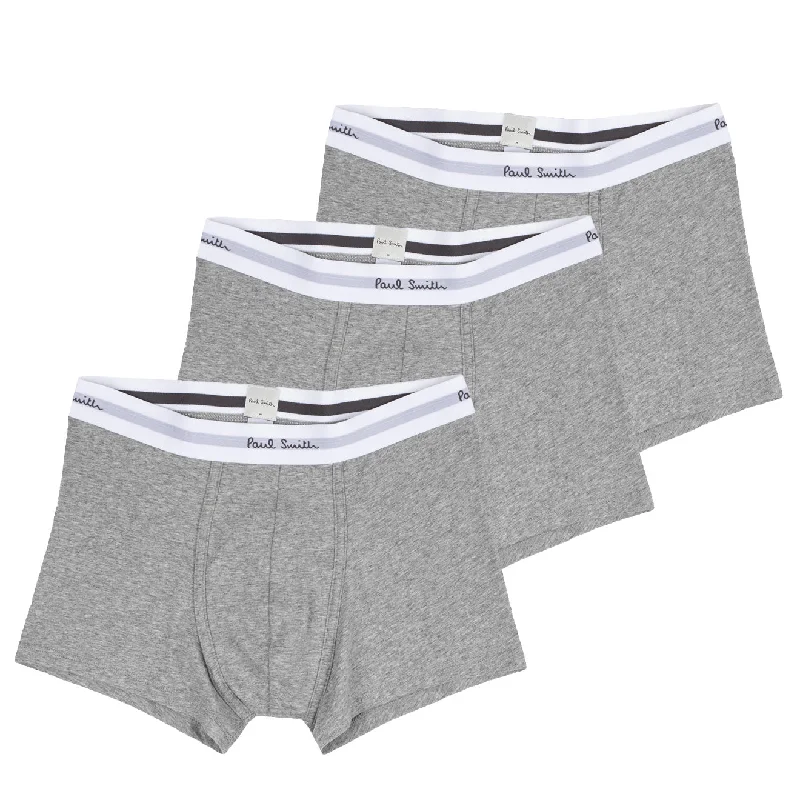 Paul Smith 3 Pack Trunks Grey / White