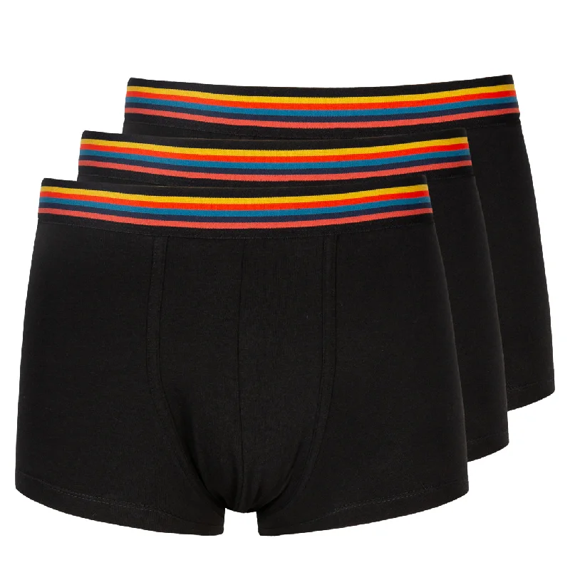 Paul Smith Artist Stripe Boxer Briefs 3 Pack Black