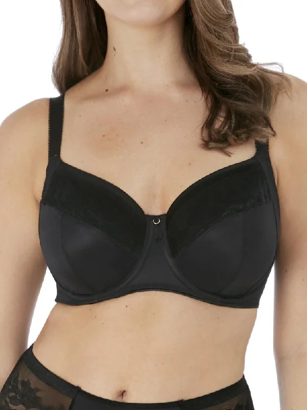 Illusion Full Cup Side Support Bra - Black