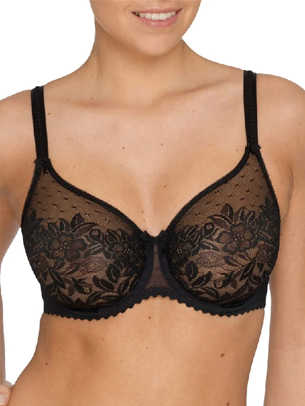 Divine Non Padded Seamless Full Cup Bra - Black