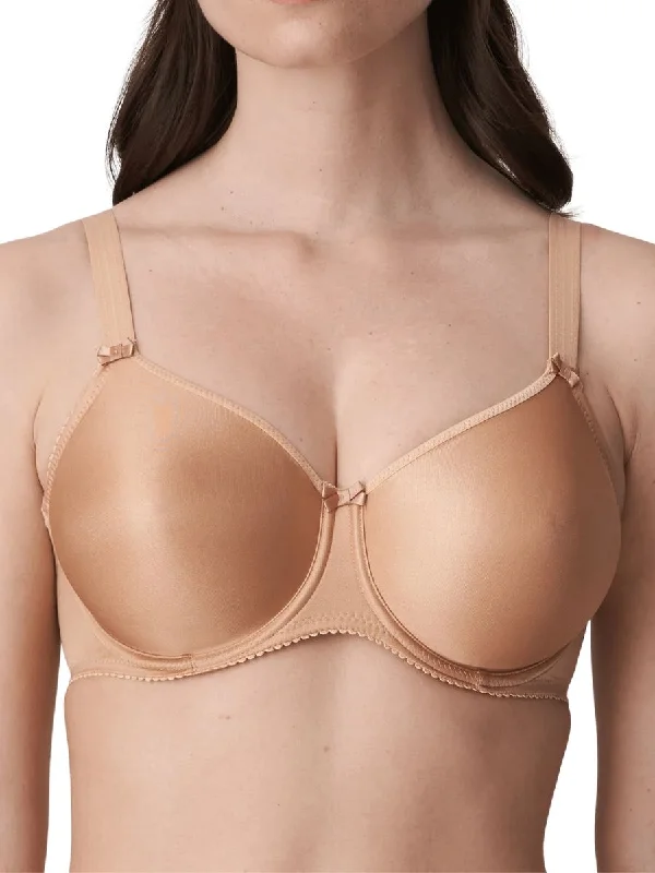 Satin Full Cup Bra - Cognac