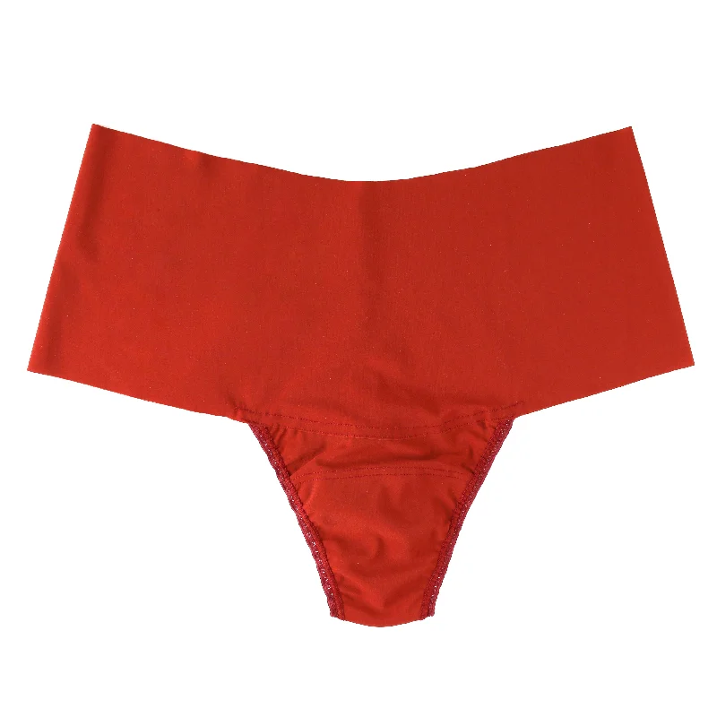 Breathesft Hi-Rise Thong | Dark Persimmon