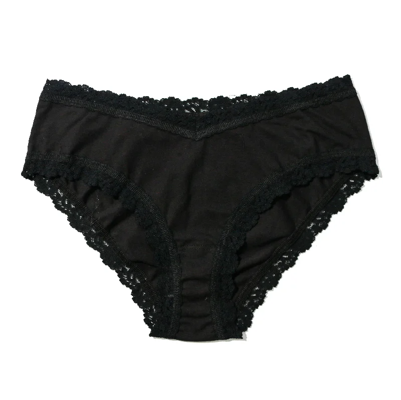 Cotton V-Front Cheeky | Black