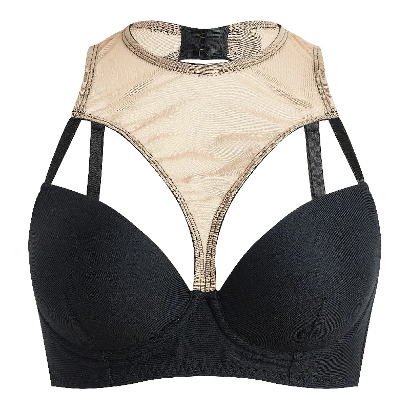 Cut Out Bra | Nude/Black