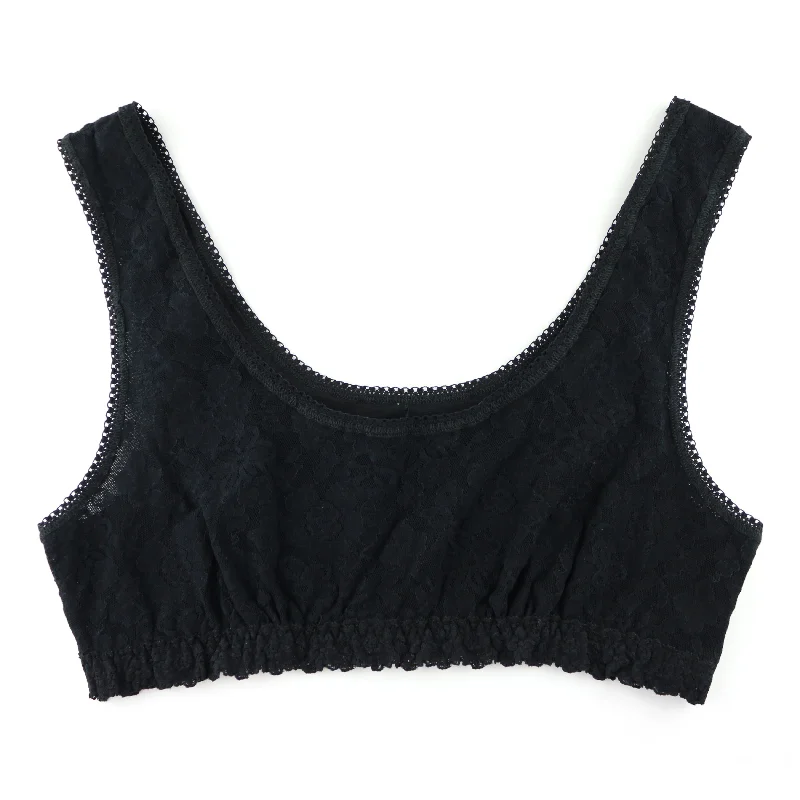 Daily Lace Lined Scoop Neck Bralette | Black