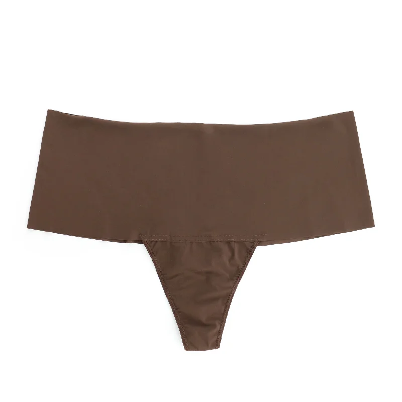 Plus Size Breathesft Hi-Rise Thong | Mahogany