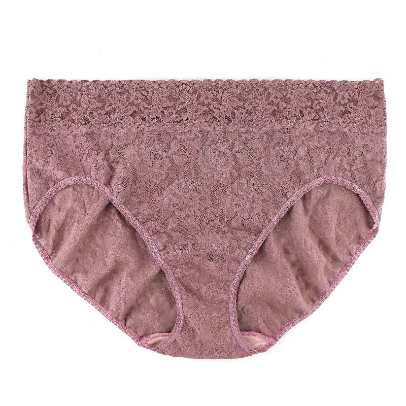 Plus Size Signature Lace French Brief | Artichoke Heart Purple