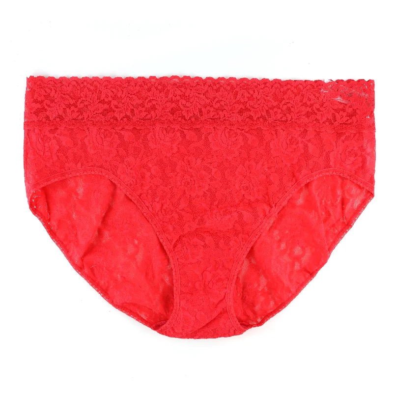 Plus Size Signature Lace French Brief | Deep Sea Coral