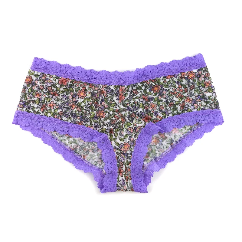 Signature Lace Boyshort | Calico/Electric Orchid