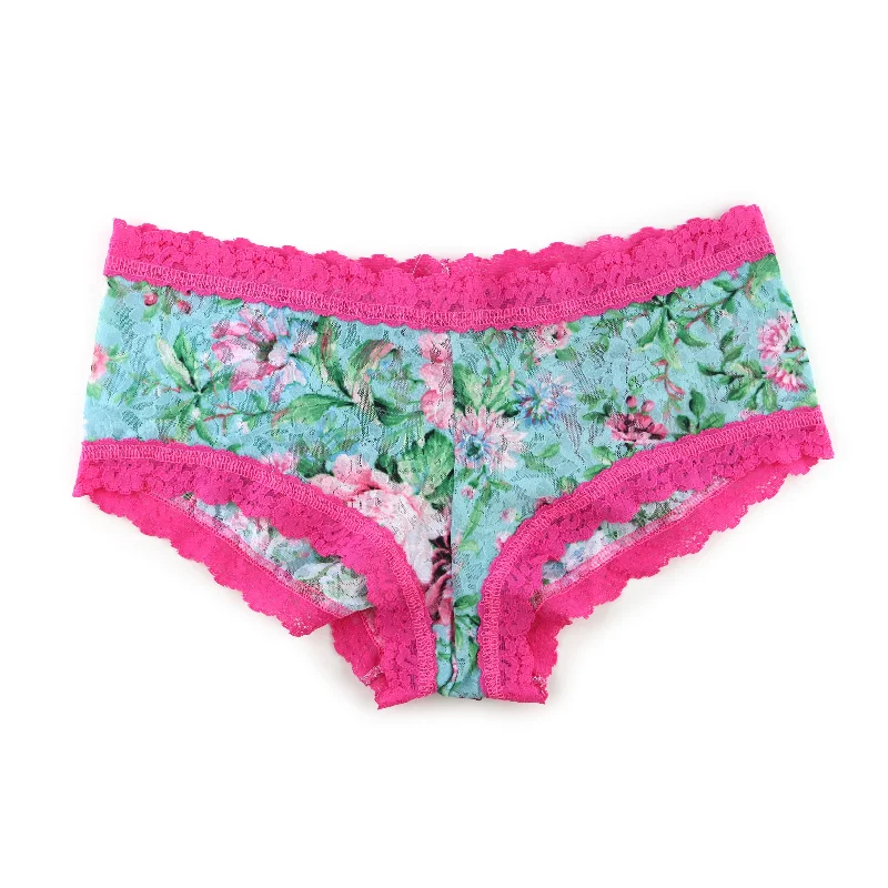 Signature Lace Boyshort | Capri Bloom/Hibiscus Bloom Pink