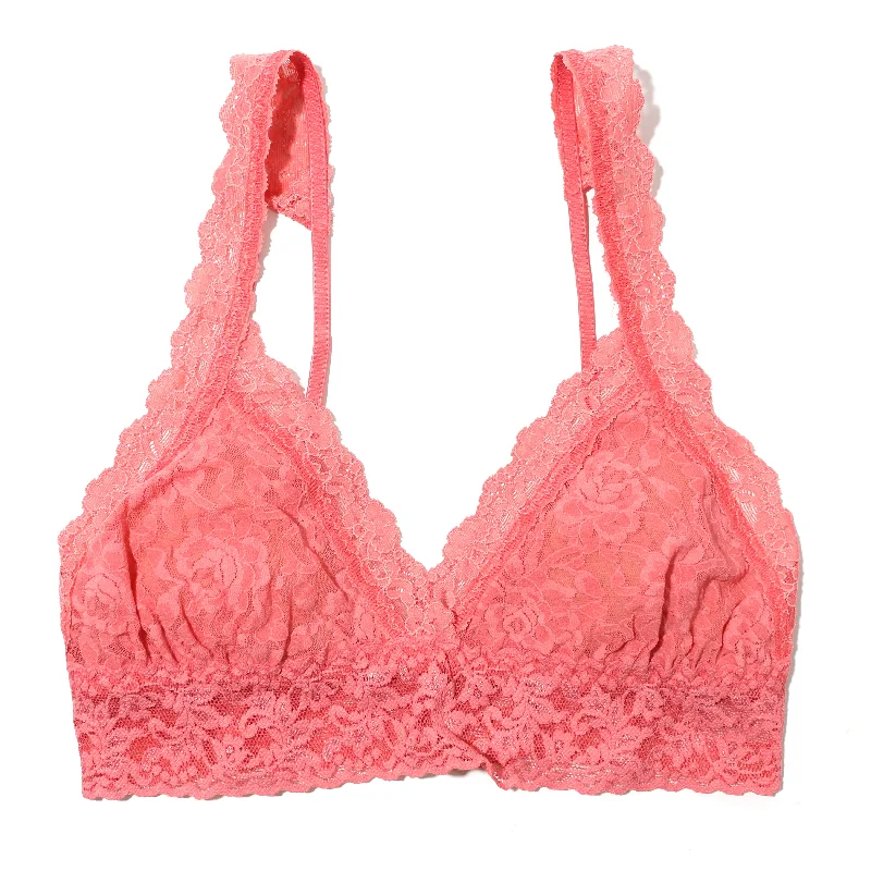 Signature Lace Crossover Bralette | Guava Pink