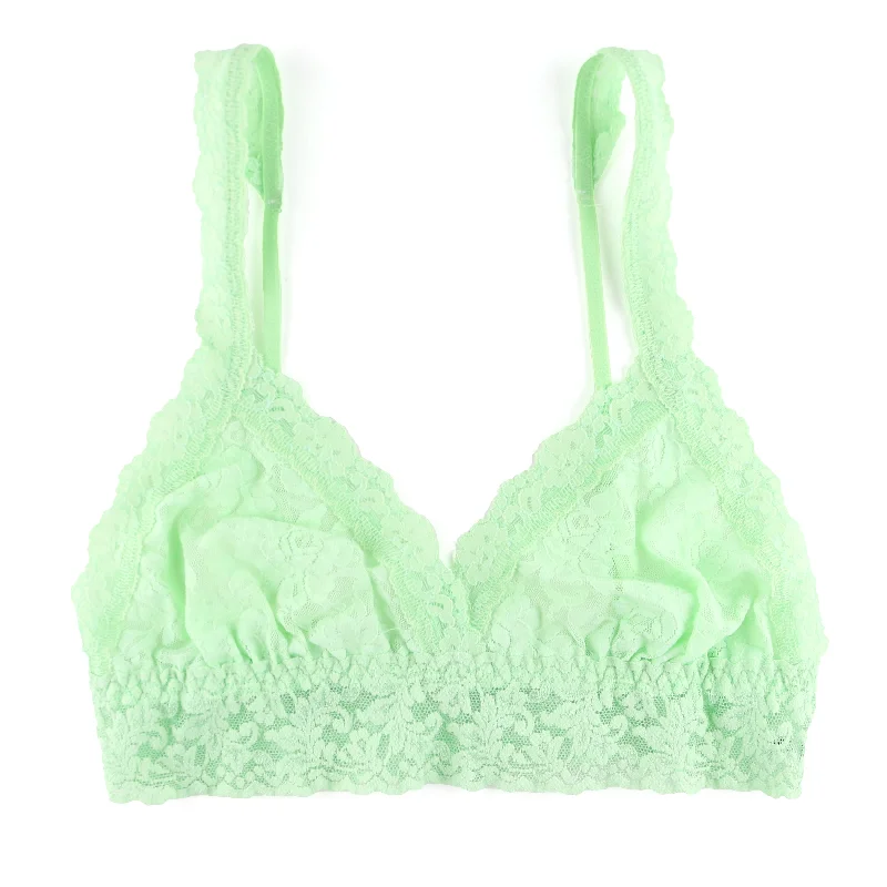 Signature Lace Crossover Bralette | Starfruit Green