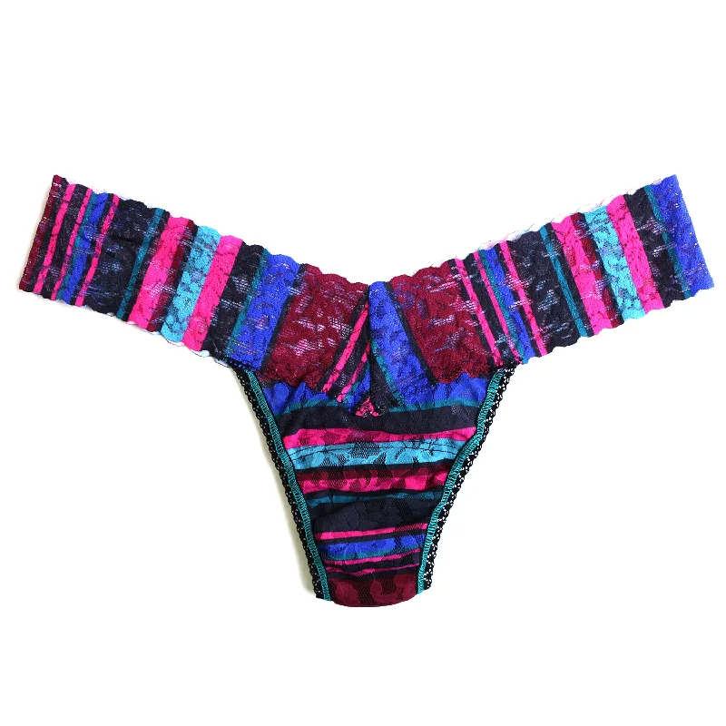 Signature Lace Low Rise Thong | Multi Color