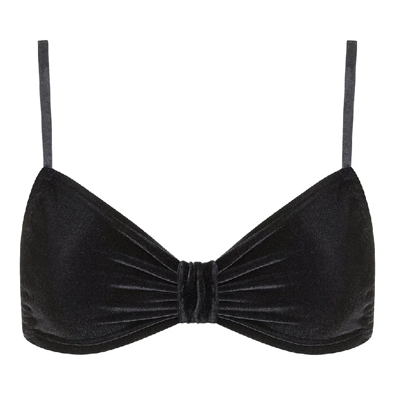 Devin Bikini Top | Black Velvet