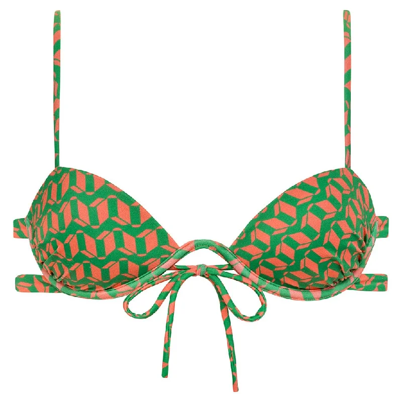 Elany Tie-Up Bikini Top | Geo