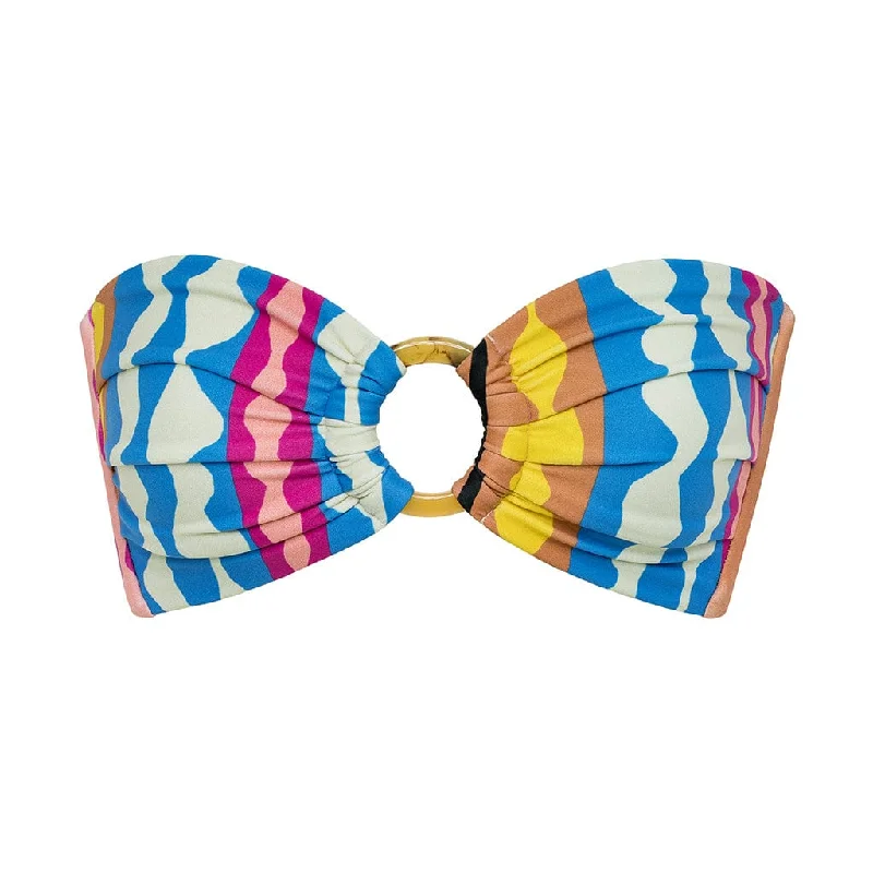 Tori Ties Bandeau Bikini Top | Abstract