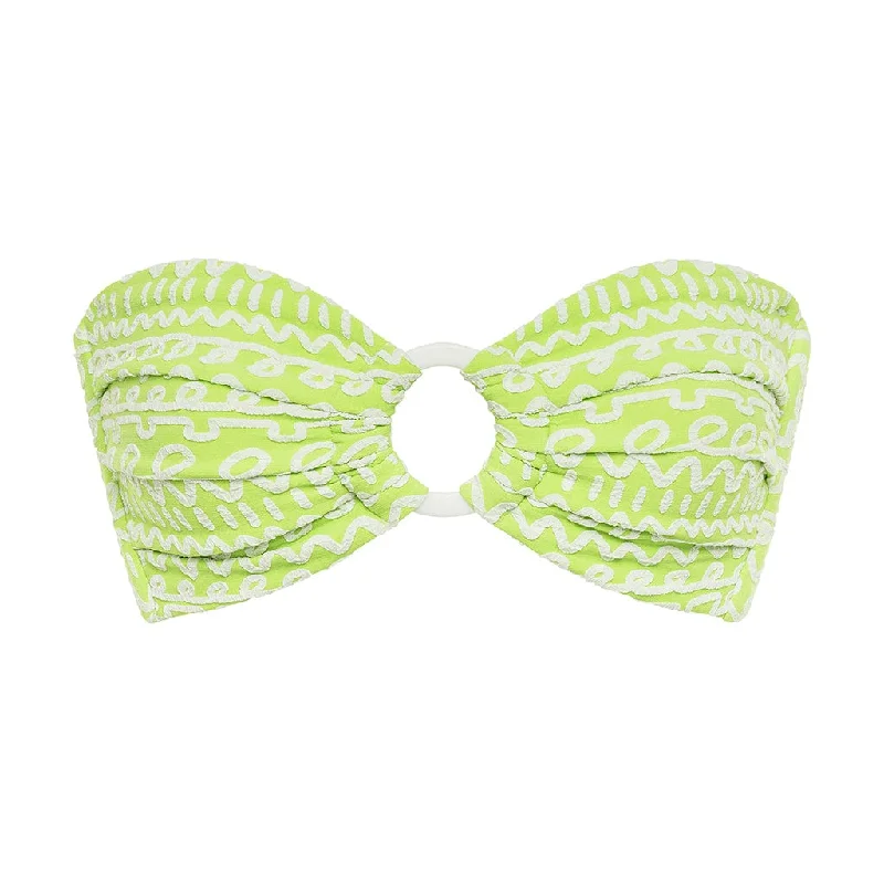 Tori Ties Bandeau Bikini Top | Lime Icing