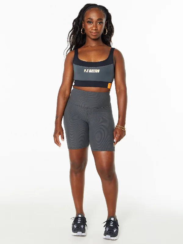 P.E Nation | Blast Sports Bra | Charcoal