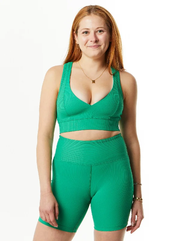 Year of Ours | Ribbed Tess V Bra | Green