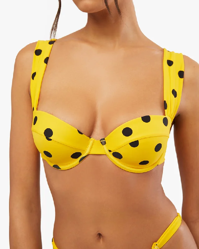 Claudia Oversized Polka Dot Bikini Top | Lemoncello