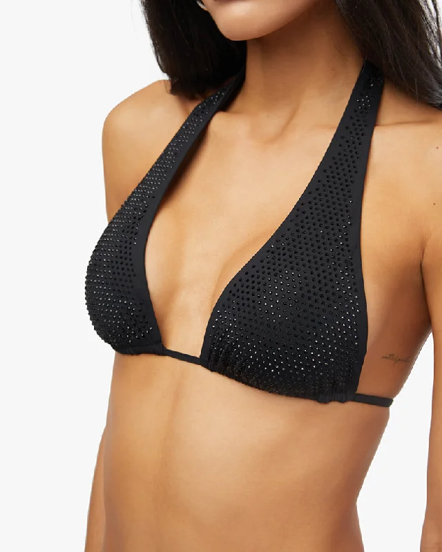 Halter Bikini Top | Black (V1)