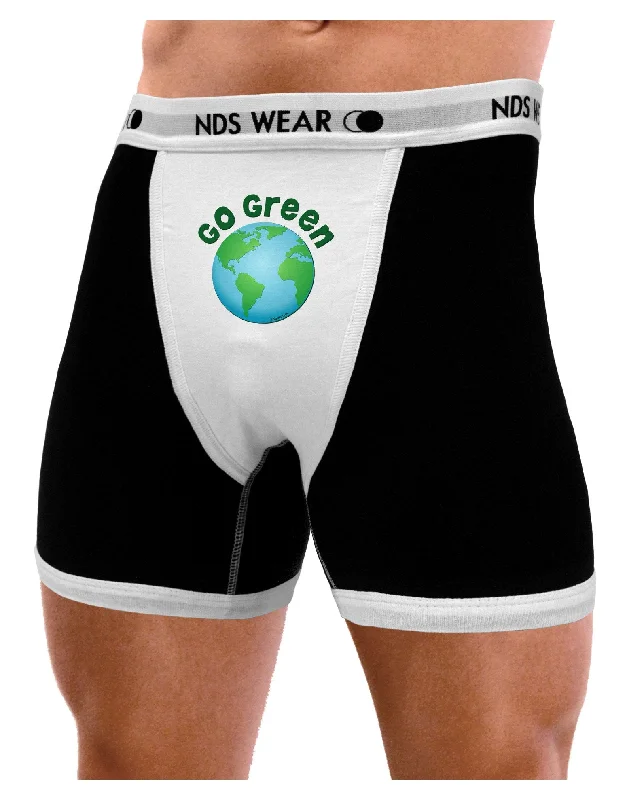 Go Green - Planet Earth Mens Boxer Brief Underwear