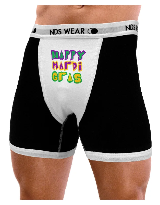 Happy Mardi Gras Text 2 Mens Boxer Brief Underwear