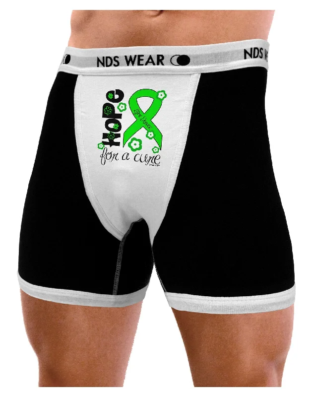 Hope for a Cure - Lime Green Ribbon Lyme Disease - Flowers Mens Boxer Brief Underwear