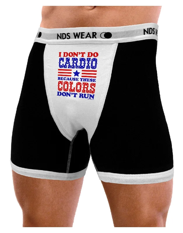 I Don't Do Cardio Because These Colors Don't Run Mens Boxer Brief Underwear