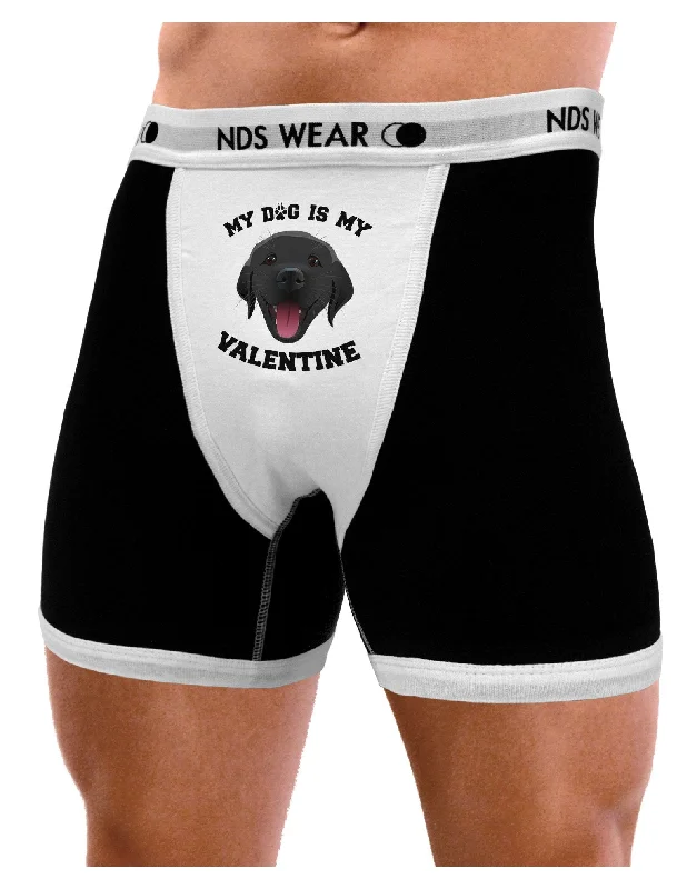 My Dog is my Valentine Black Mens Boxer Brief Underwear