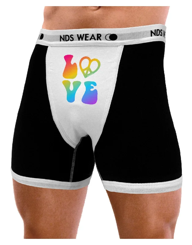 Peace and Love - Peace Heart Love Mens Boxer Brief Underwear