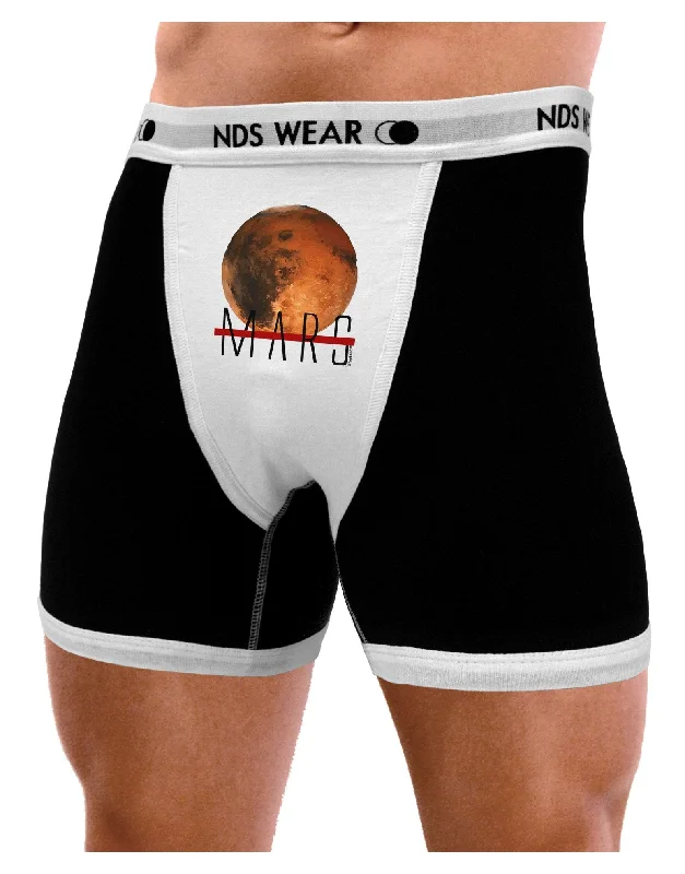 Planet Mars Text Mens Boxer Brief Underwear