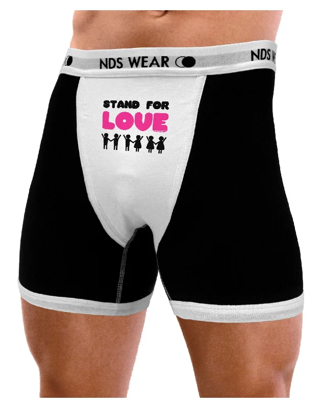 Stand For Love Pink Mens Boxer Brief Underwear