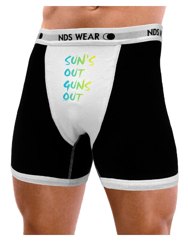 Suns Out Guns Out - Gradient Colors Mens Boxer Brief Underwear