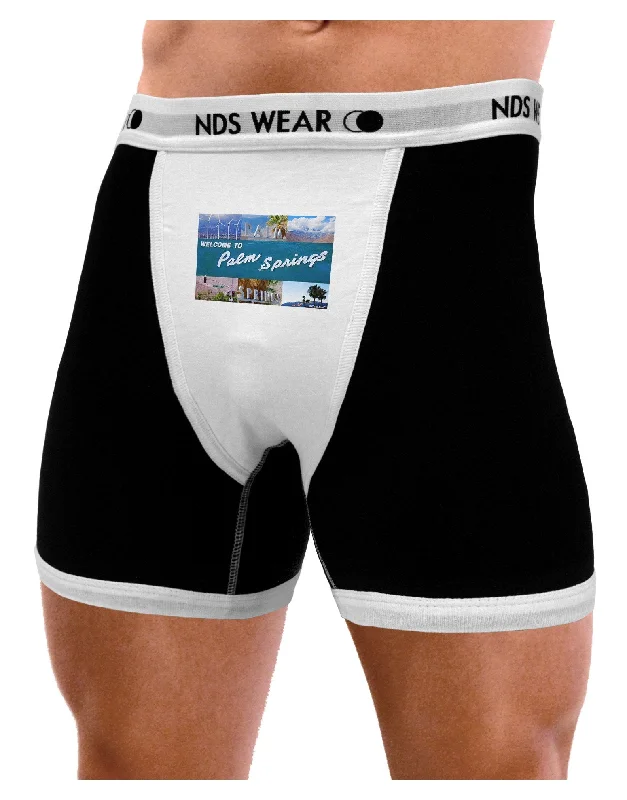 TooLoud Welcome to Palm Springs Collage Mens Boxer Brief Underwear