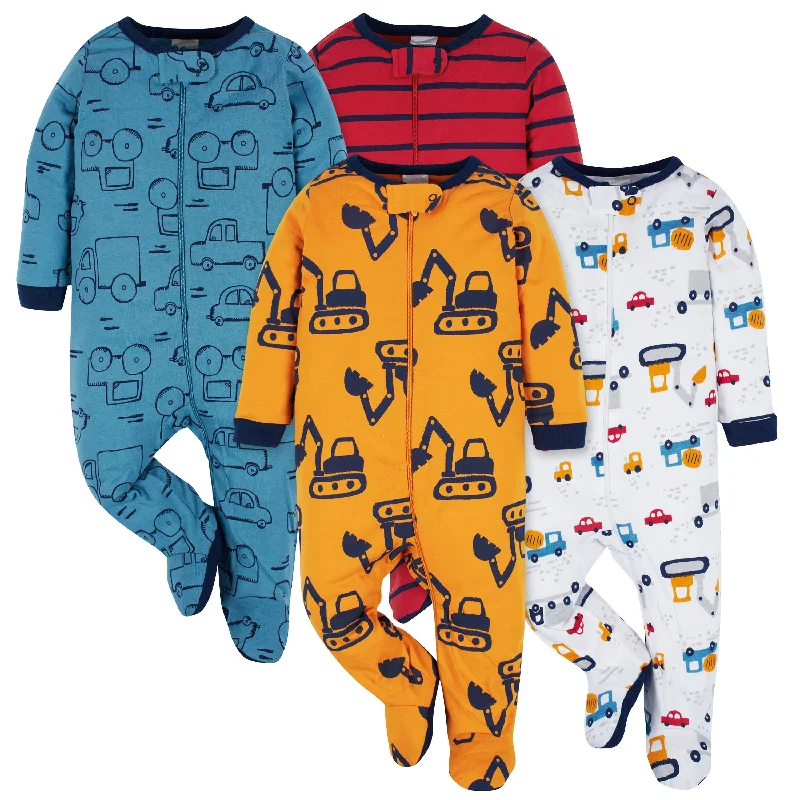 4-Pack Baby Boys Construction Zone Sleep 'N Plays