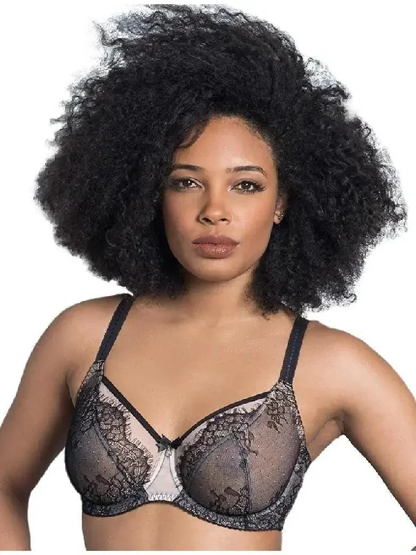 Black Ava See-Thru Lace Bra