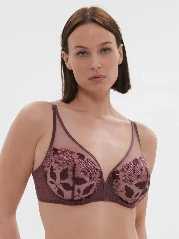 Byzantine Dahlia Full Cup Plunge Bra