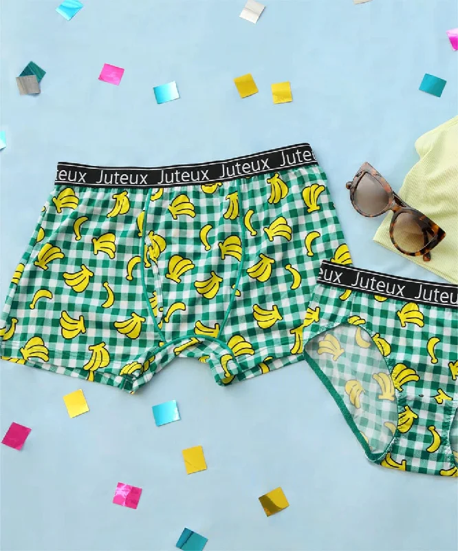 Gingham Check and Fruits Boxer (Men's)