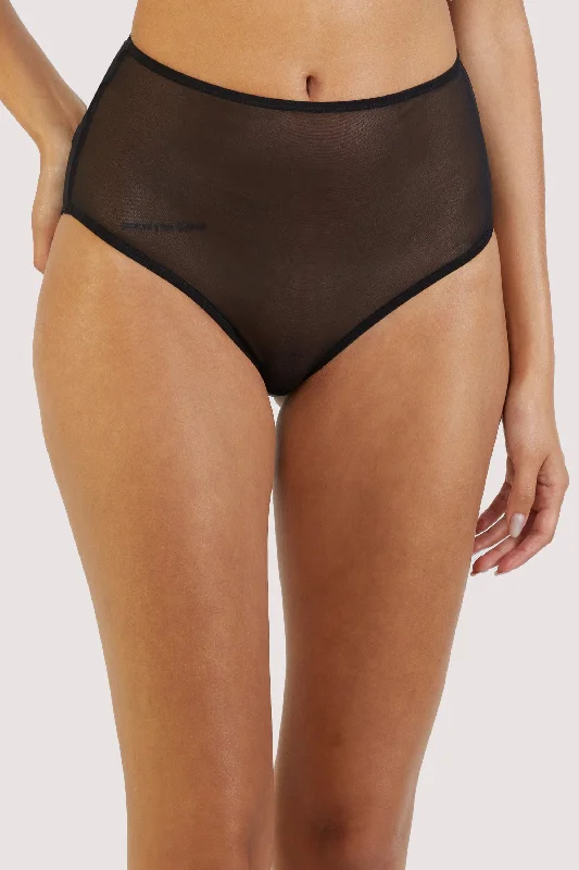 Juliet Black Cut Out High Waist Brief