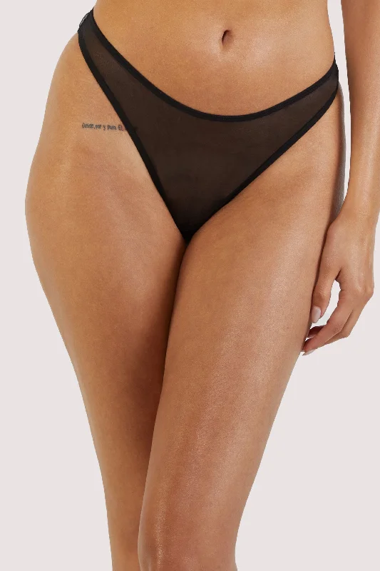 Juliet Black Ruched Thong