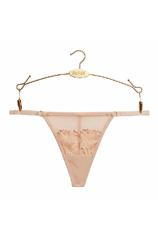 Rose & Bare Lace G-String | Light Beige/Shade 1