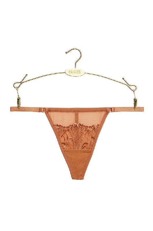 Rose & Bare Lace G-String | Terra Cotta/Shade 3