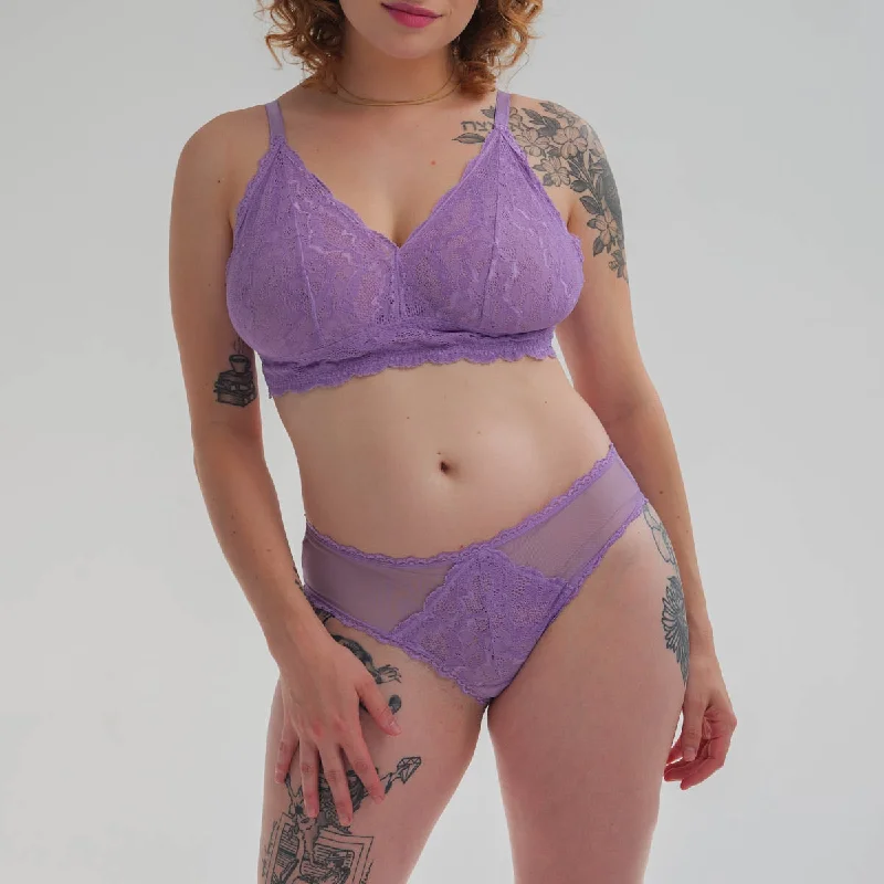 Lacey Everyday Wireless Bra in Lilac