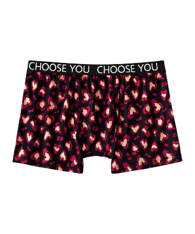 Leopard Heart Print Boxer (Men's)