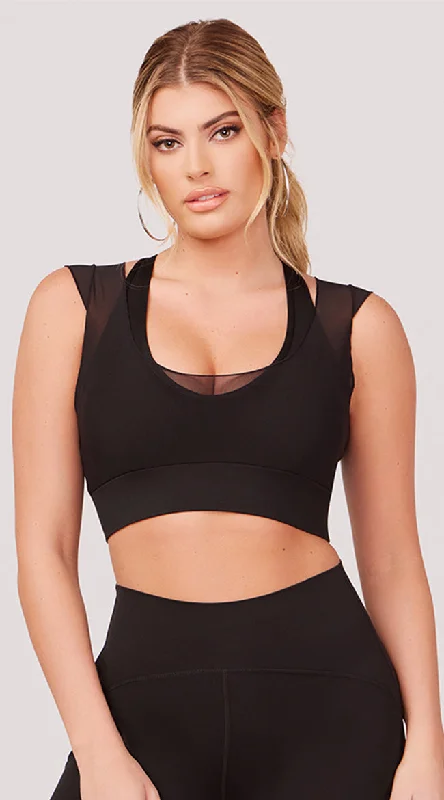 Mesh Over Sports Bra