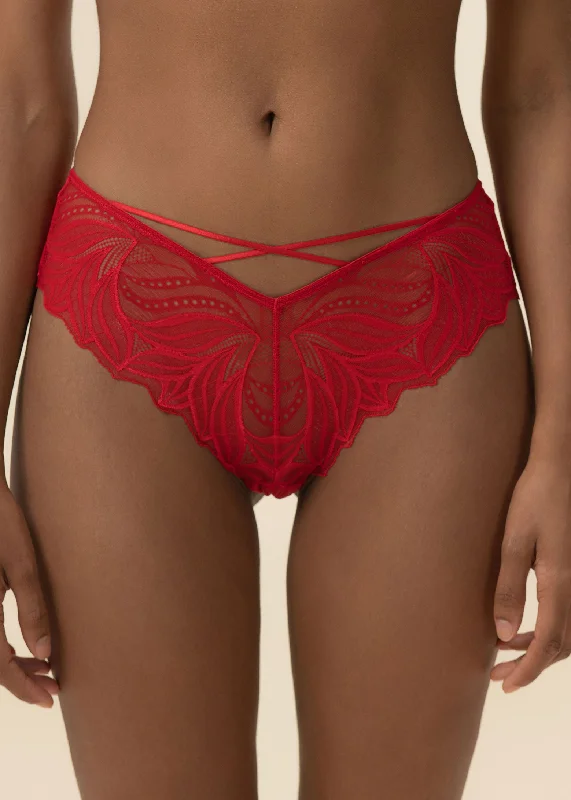 NATASHA Sexy Red Lace Boyshorts Panties