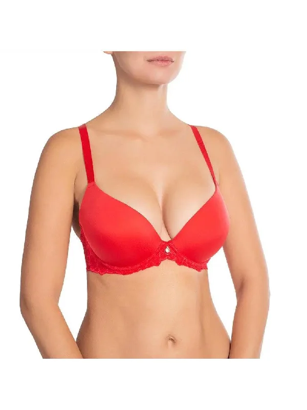 Red Catharina Push Up Bra