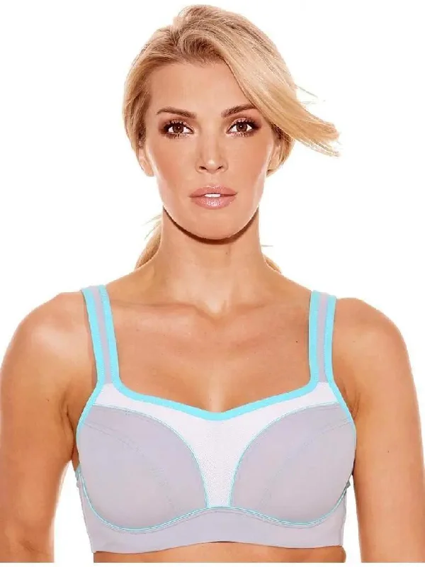 Silver & Teal Pauline Sports Bra